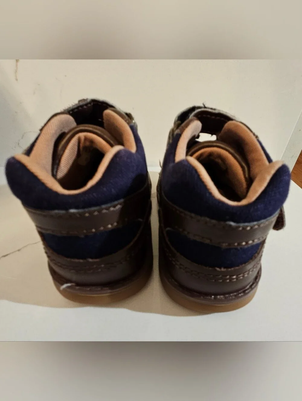 Stride Rite Toddler Boys Brown Dress Shoes Size 8M | Hook & Loop
